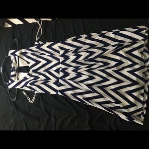 Blue and White Dress